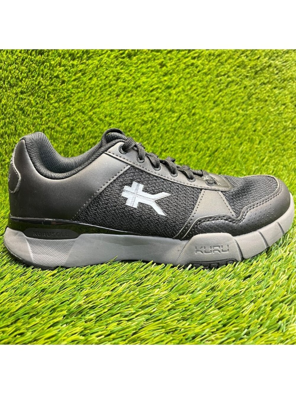 Kuru Quantum 2.0 Mens Size 8 Black Gray Athletic Running Walking Shoes Sneakers